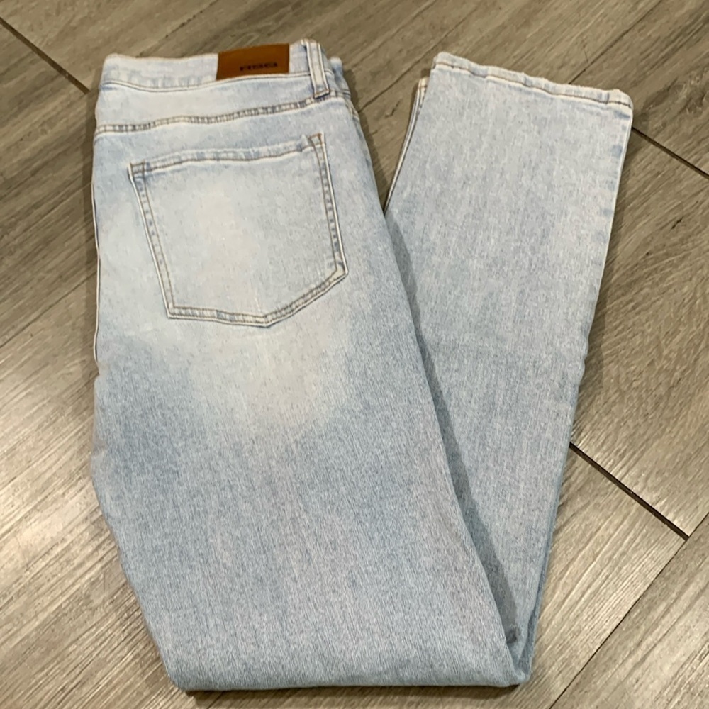 RSQ‎ Slim Straight Light Wash Distressed Stretch Jeans size 32